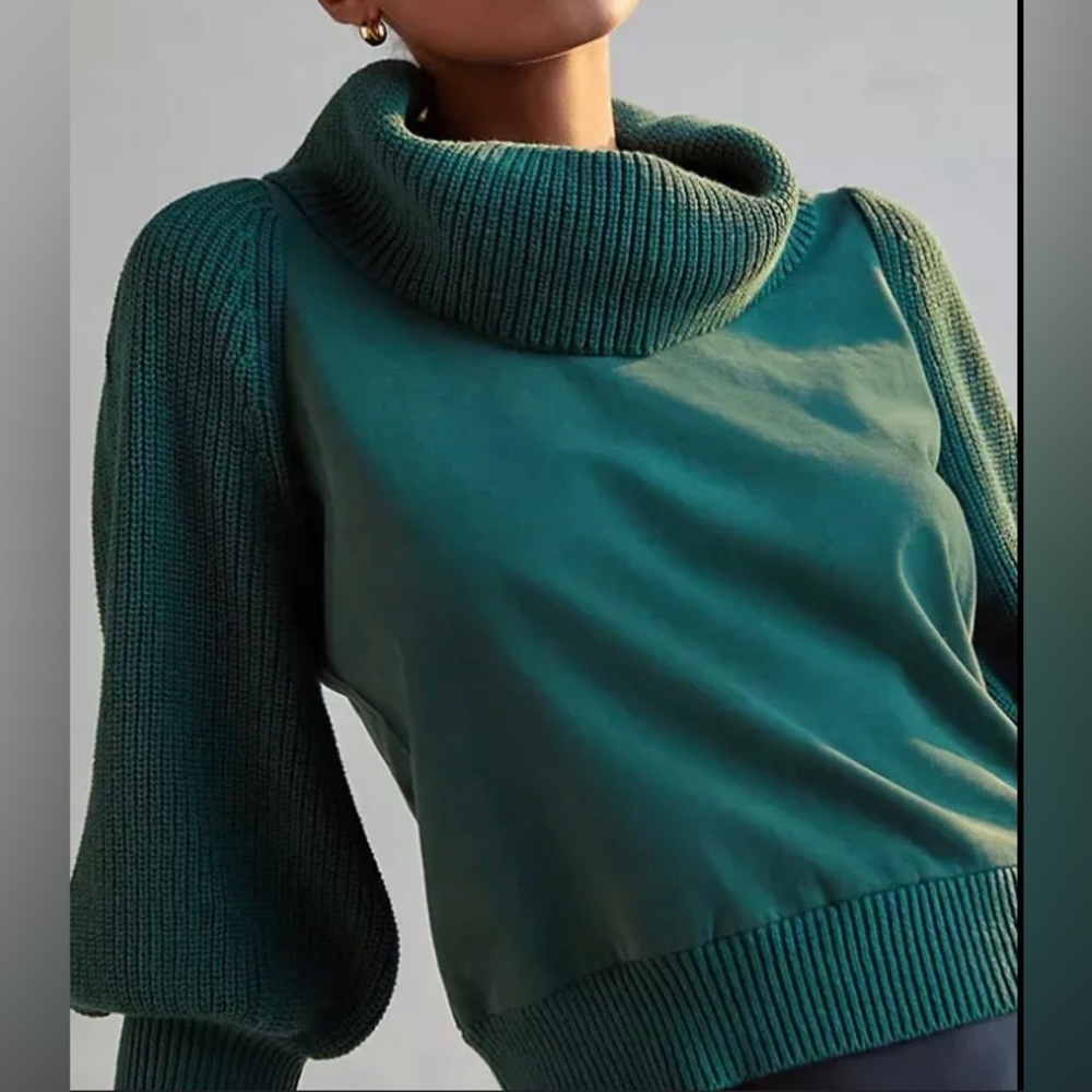 Anthropologie Dolan Left Coast Hunter Cowl Neck Cotton Sweater Sz M